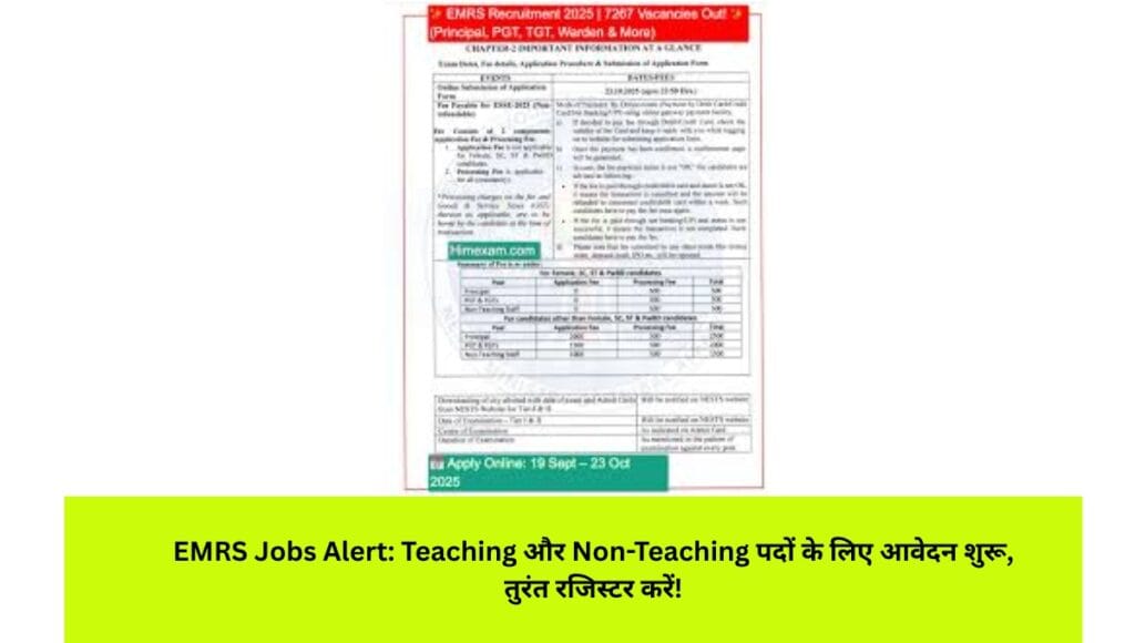 EMRS Recruitment 2025
