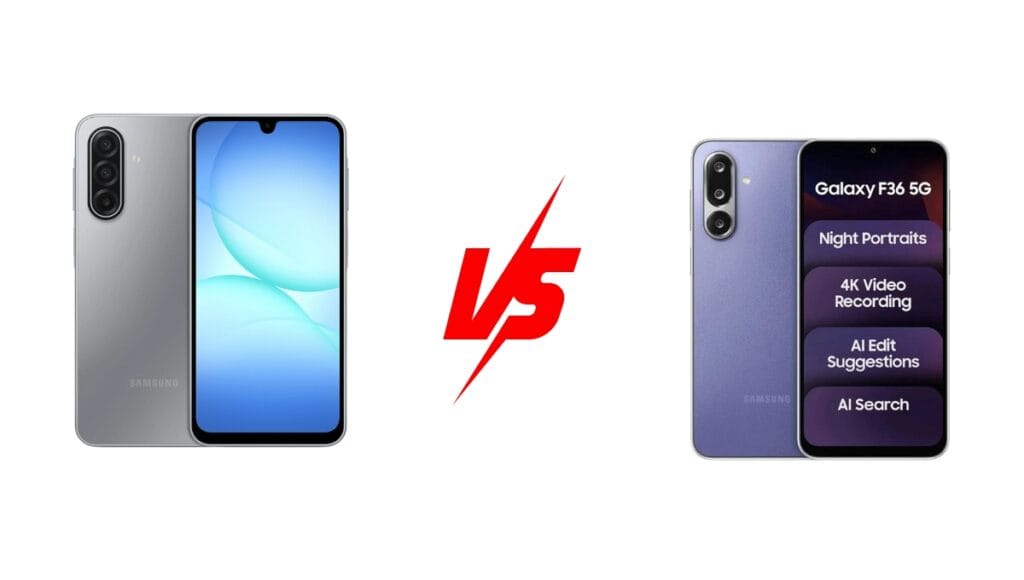 Samsung Galaxy F17 5G vs Galaxy F36 5G