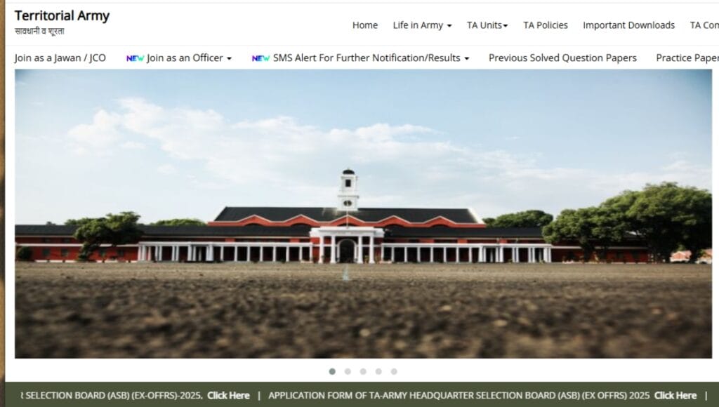 Territorial Army Recruitment 2025