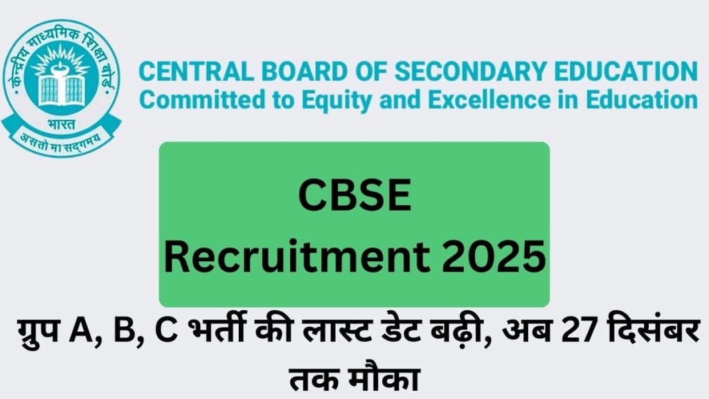 CBSE Recruitment 2025